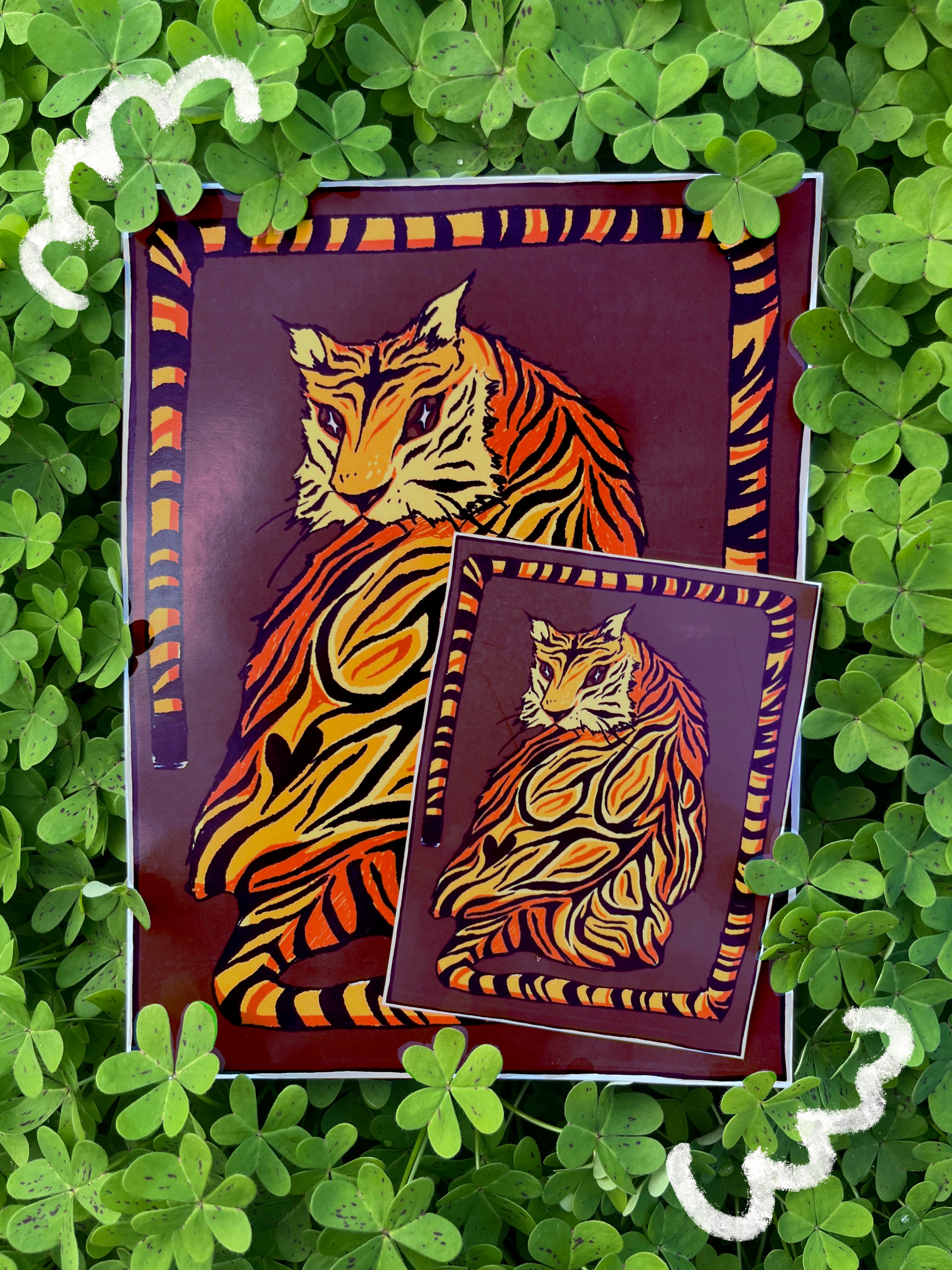 Print y pegartina tigre gorde